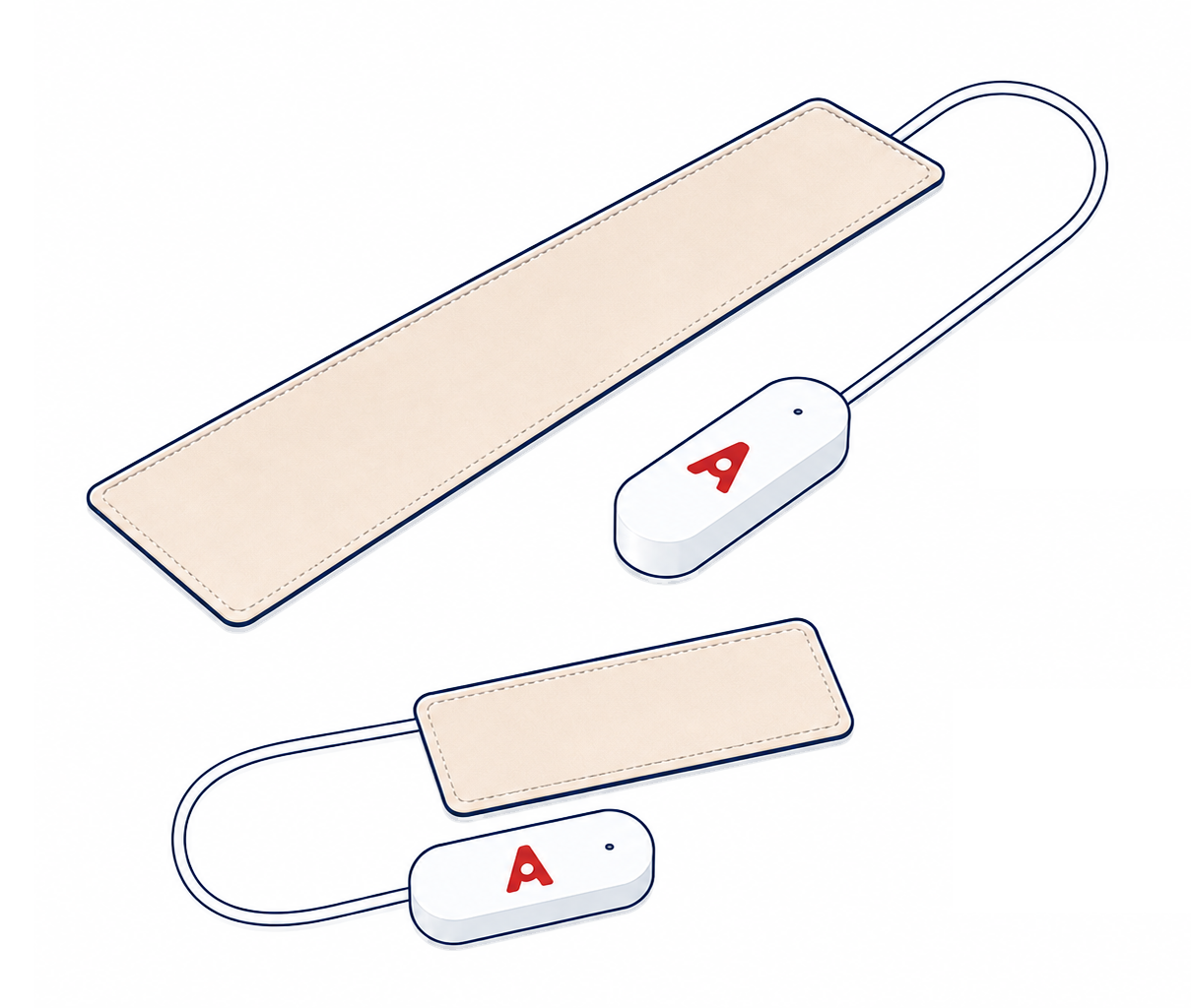 Amigo Assist bed and chair pressure sensor illustrations